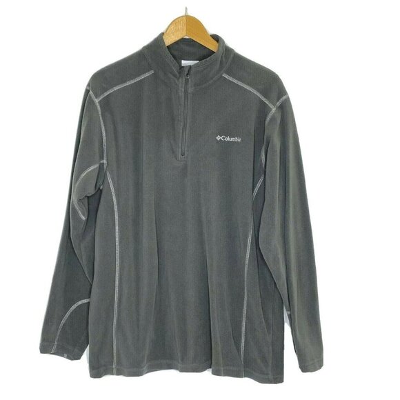 Columbia Men's size XL1/4 Zip Neck Pullover Fleece Top Gray - Picture 1 of 6